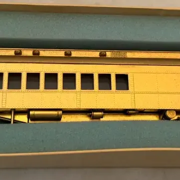 HO Brass Heavyweight Baggage Combine Passenger Car Unpainted w/ Original Box