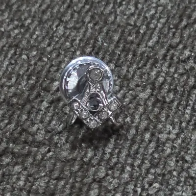Vintage Sterling Silver Freemason Masonic Lapel Pin