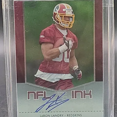 Auto Signature Card by LaRon Landry NFL INK