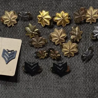 Vintage GEMSCO & More Military Rank Insignia Pin Lot 