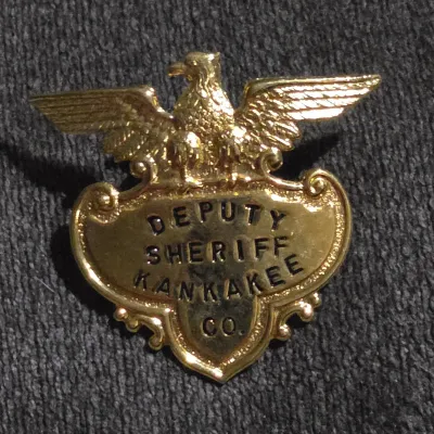 Vintage Kankakee County Illinois Deputy Sheriff Eagle Badge