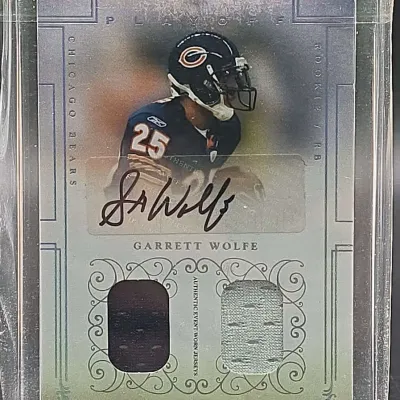 Auto Signature Card by Garrett Wolfe National Treasures Bears NFL #113