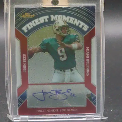 Auto Signature Card by John Beck Finest Moments 2006 NFL