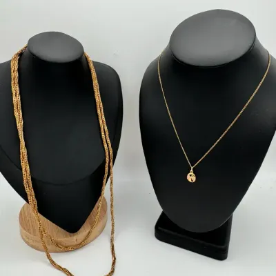 12K Black Hills Gold Pendant With Gold Filled Necklace & Costume Chain