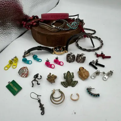 Costume Jewelry Zipper Earrings, Bracelets And More