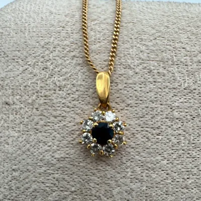 Hydra Santorini 14K Gold Chain & 18K Gold Pendant 