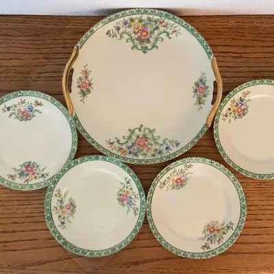 Noritake Hand Painted Plates With Floral Design