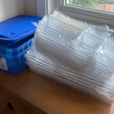 New Acrylic Organizers With Rubbermaid Boxes