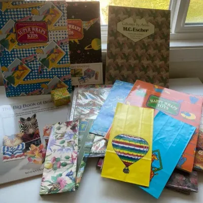 Decorative Gift Wrap Books with Bags and Boxes
