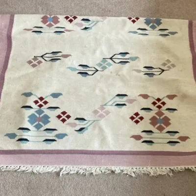Woven Floral Area Rug
