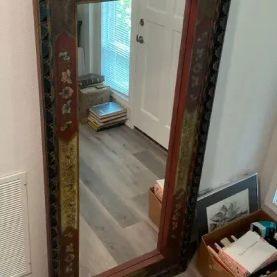 Vintage Full Length Multi Dimensional Polychrome Mirror