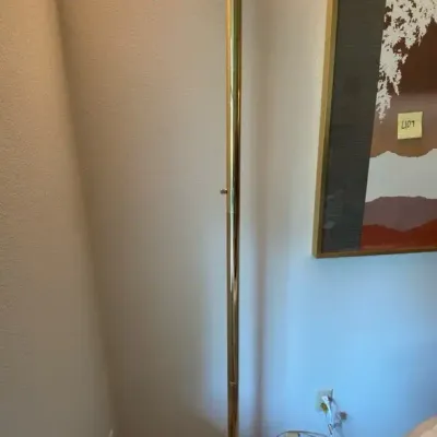 Dimmable Brass-tone Floor Lamp