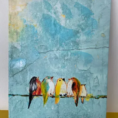 Family Of Birds Canvas Art 17.5" X 23.5"