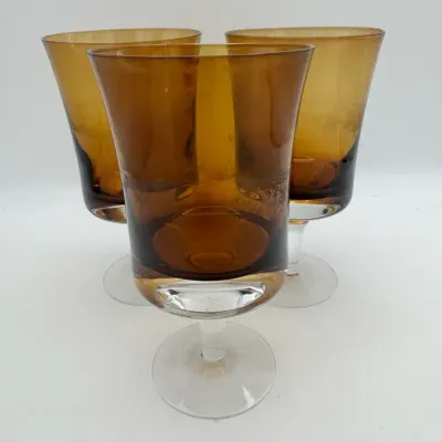 Vintage Brown Goblets