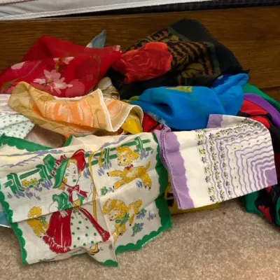 Vintage Handkerchiefs With Scarfs