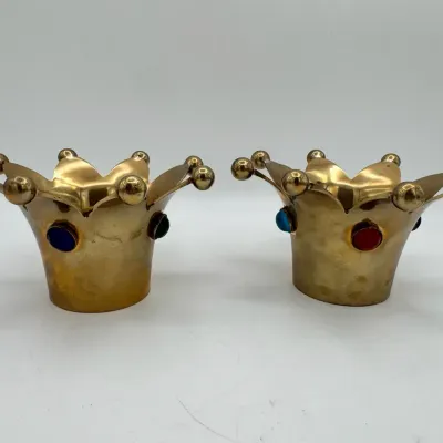 Vintage The Bon Marche Brass Tea Light Holders
