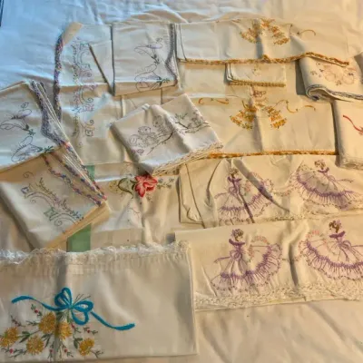 Vintage Embroidered Pillow Cases