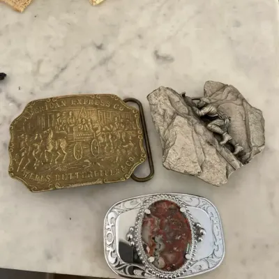 Vintage Belt Buckles American Express, 1980 Bergamot Brass Works