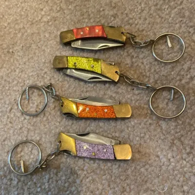 Vintage Handy Dandy Pocket Pal 1970's Key Chain Pocket Knives 