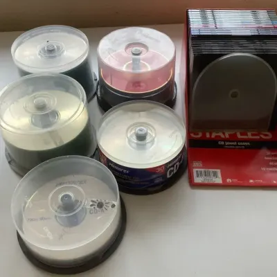 Dozens of Blank CDs with Cases