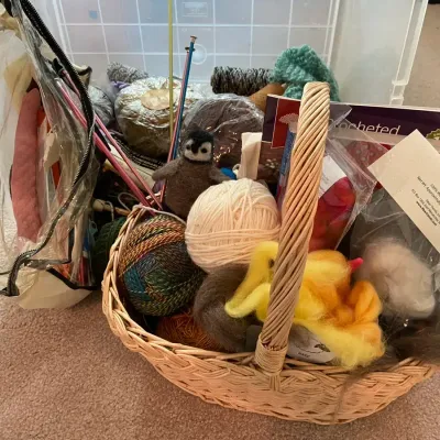 Knitting Lot Including Yarns, Needles & Needle Felting