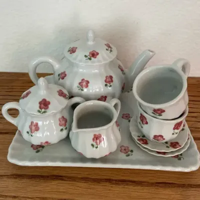 Unbranded Pretend Play Dishes & Tea Set For Two