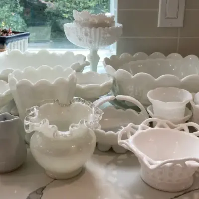 Collection Of Milk Glass