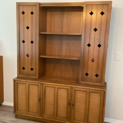 Vintage Gold Tone Color Two-Piece Buffet 