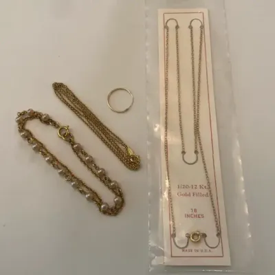 Gold Fill Necklaces, Bracelet and Earring