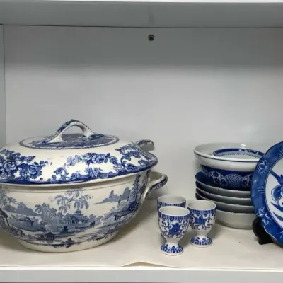 Japanese Bowls With Service Dish