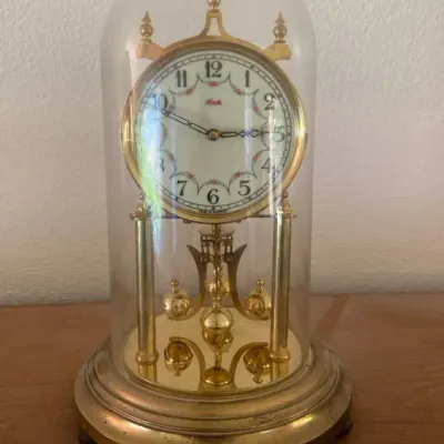 Vintage German Kundo Brass Mantle Clock 