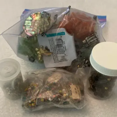 Mystery Lot Of Beads and Parts for Jewelry Crafting