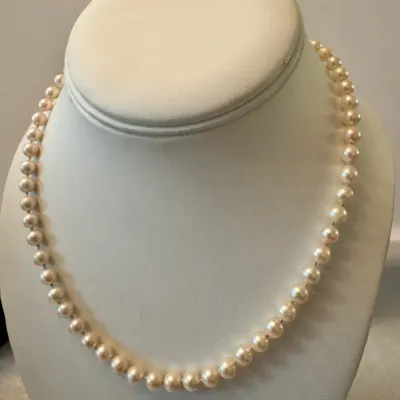 5-6mm Genuine Freshwater Pearl Necklace With 14K Good Clasp
