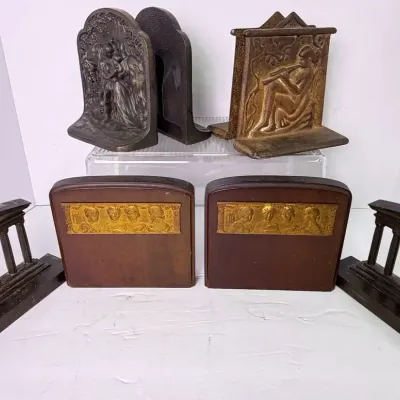 Vintage Bookends: Hubley 313 Knight & Maiden Plus Classical Motifs