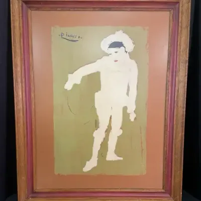 Pablo Picasso "Petit Pierrot" Midcentury Reproduction Print