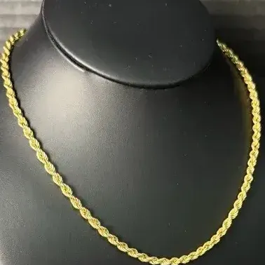 14K Gold 3.8mm  Rope Chain - 17.5"