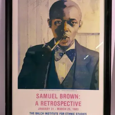 Rare Samuel Brown Retrospective Exhibition Poster, Philadelphia 1983