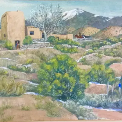 Agnes Tait Signed Southwestern Landscape Painting 