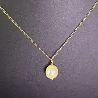 14K Gold 15" Fine Chain Necklace & 6.1mm Cultured Pearl Pendant