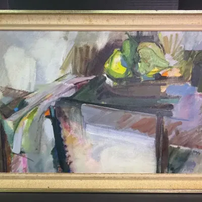 Vincent Price Sears Collection Original Midcentury Abstract Painting - Thelma Smiley