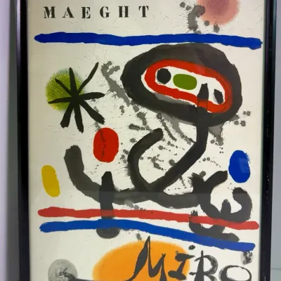 Vintage Joan Miro Galerie Maeght Poster 