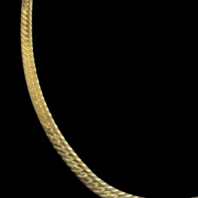 14K Gold 2.9mm Herringbone Necklace- 16"