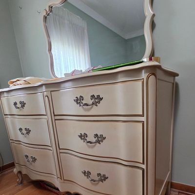 Sale Photo Thumbnail #11: Dixie French Provincial Style Nine-Drawer Dresser with Mirror