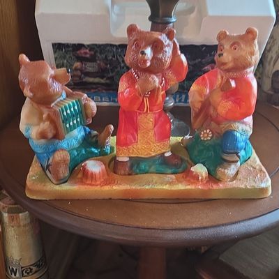 Sale Photo Thumbnail #83: Soviet-era Russian Folk Tale Bear Musicians Figurine
