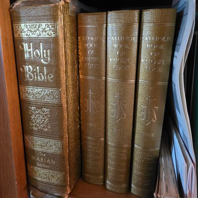 Sale Photo Thumbnail #98: The Marian Edition Holy Bible and Catholic Book of Knowledge Set