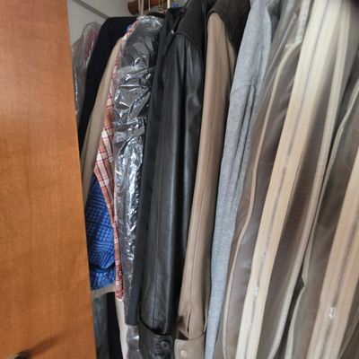 Sale Photo Thumbnail #51: Assorted Vintage and Contemporary Outerwear Collection including Leather Jackets and Trench Coats