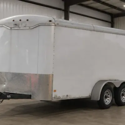 15' 2017 Haulman White Enclosed Trailer