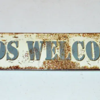 Welcome sign