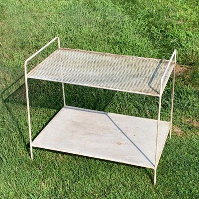 Sale Photo Thumbnail #45: Mid century metal mesh stand
