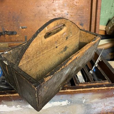 Sale Photo Thumbnail #55: Nice Vtg. nail tray w/ great patina